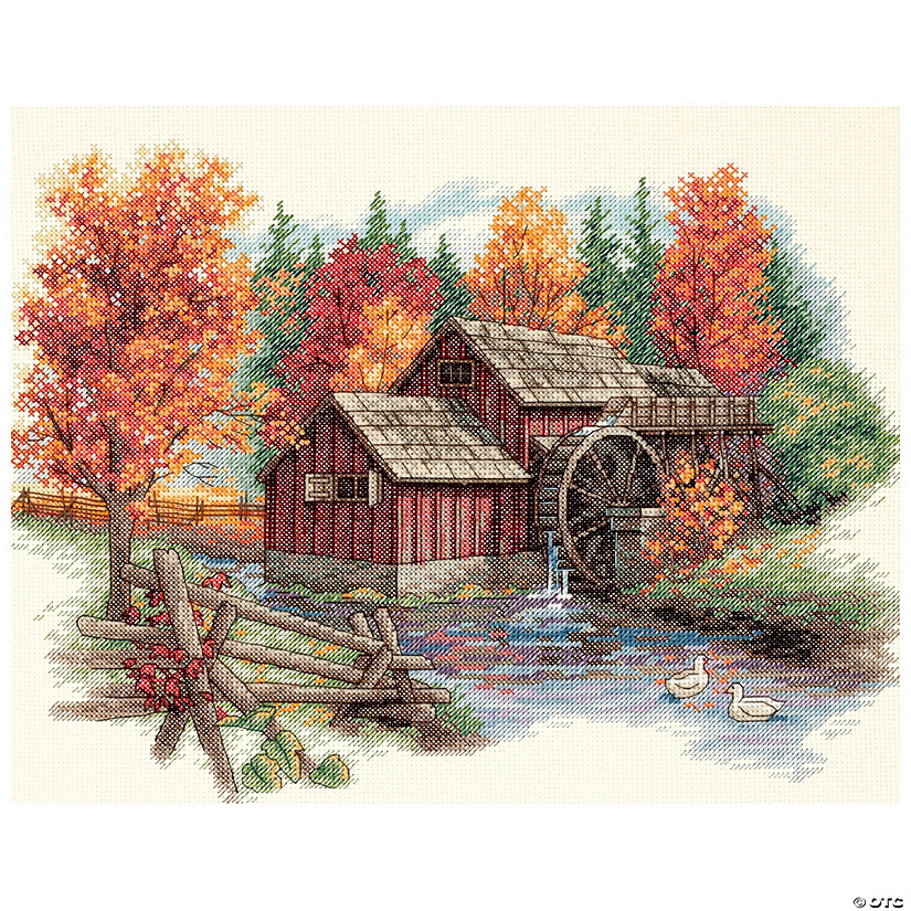 Dimensions Counted Cross Stitch Kit - Glory Of Autumn | Oriental Trading