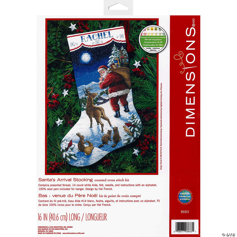 Dimensions Cross Stitch Kit 16"StckngSantasArrival