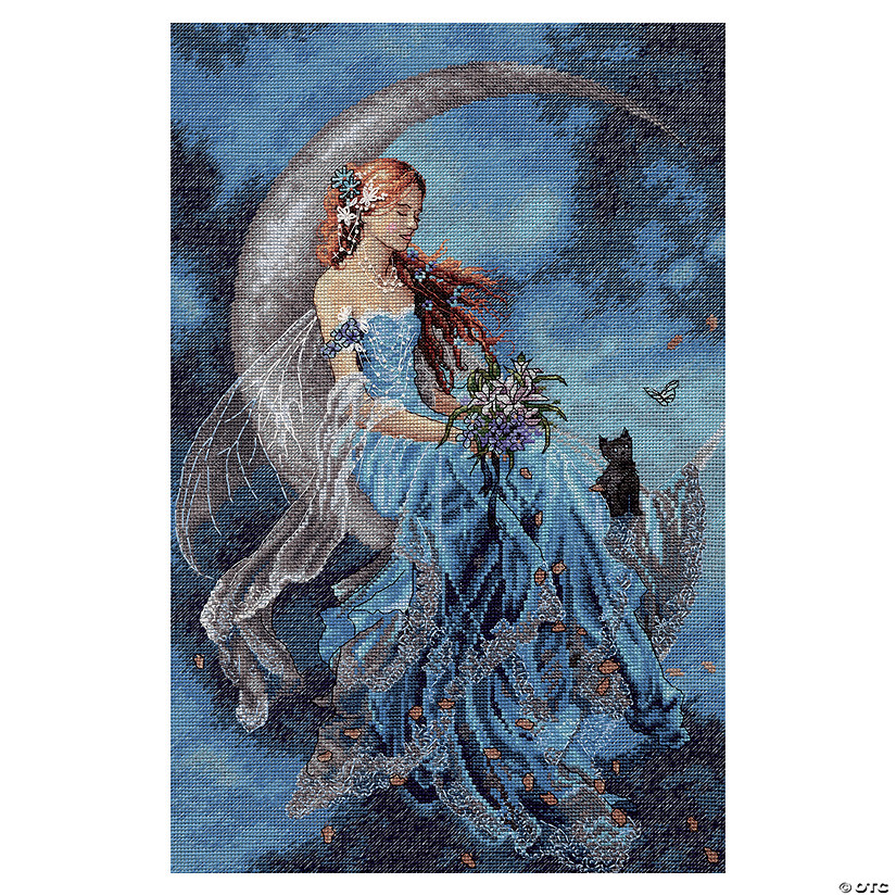 Dimensions Gold Collection Counted Cross Stitch Kit 10"X15"-Wind Moon Fairy (16 Count) Image