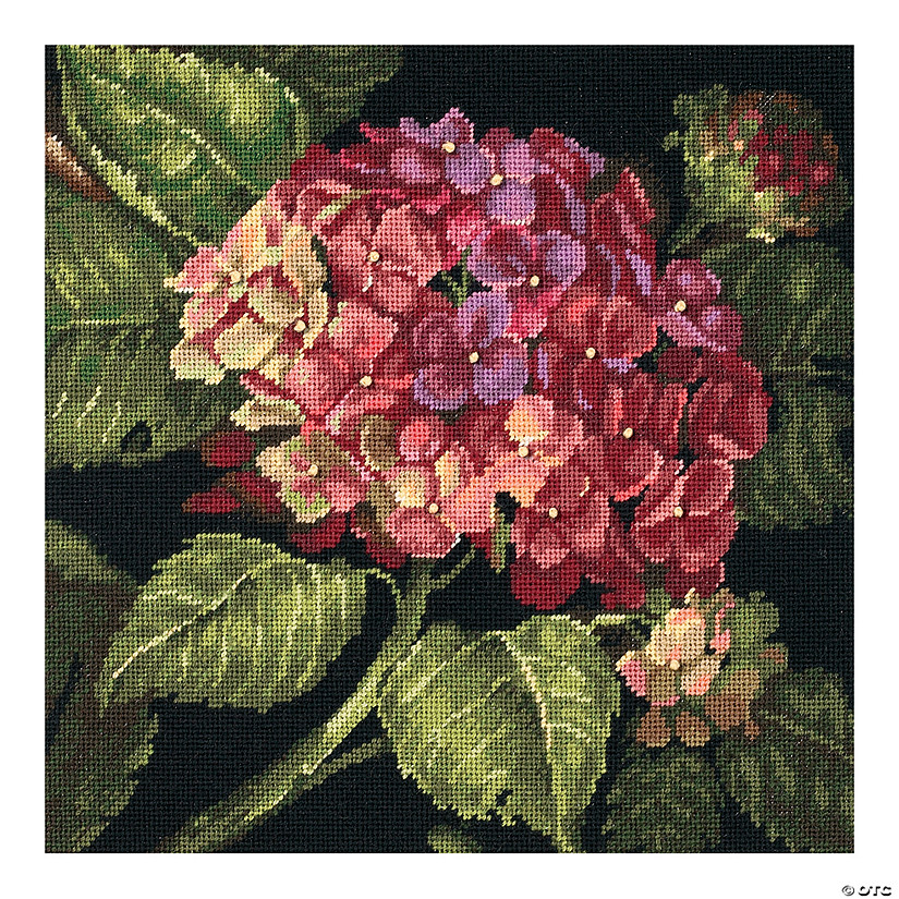 Dimensions Needlepoint Kit 14"X14"-Hydrangea Bloom Stitched In Wool Image
