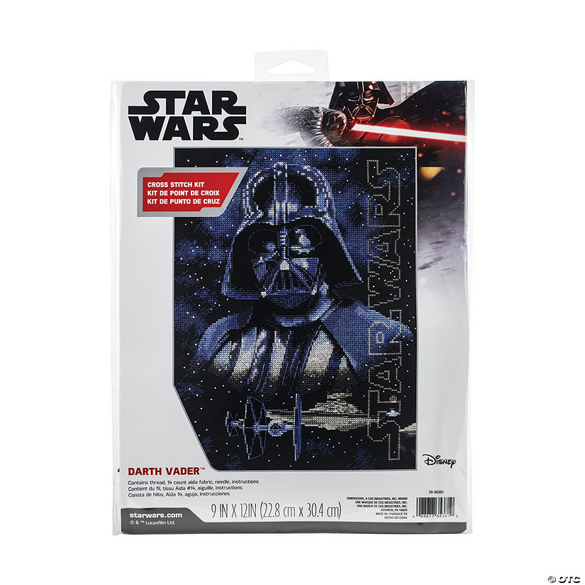 Dimensions Star Wars Counted Cross Stitch Kit 9"X12" - Darth Vader (14 Count) Image