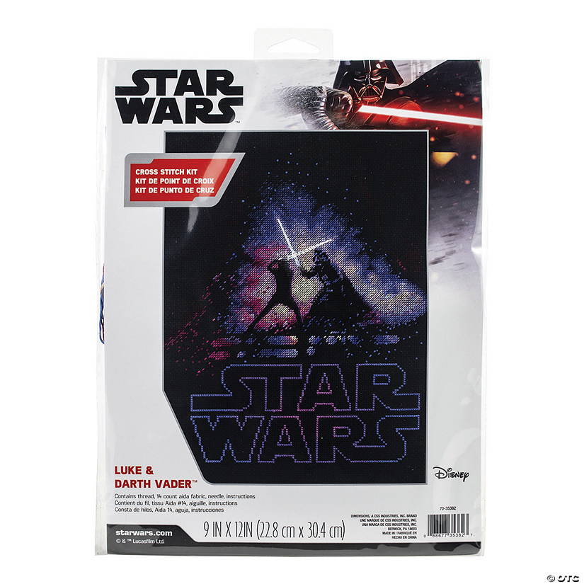 Dimensions Star Wars Counted Cross Stitch Kit 9"X12" - Luke & Darth Vader (14 Count) Image