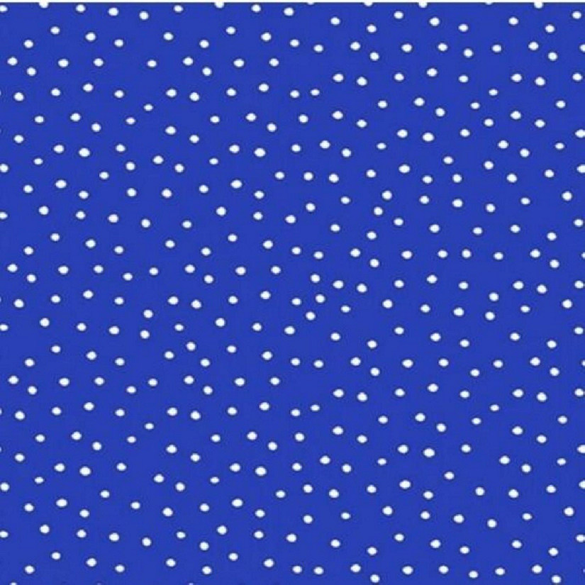 Dinky Dots Blue with White Dots Cotton Fabric by Loralie Designs Image