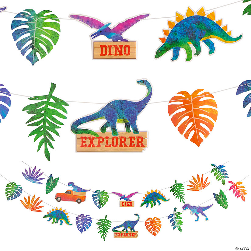 Dino Explorer Party Garland - 2 Pc. Image