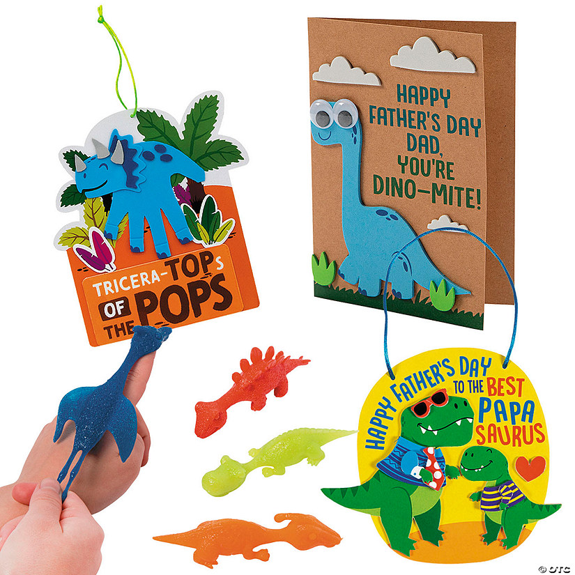 Dino-Mite Father&#8217;s Day Craft Kit Assortment - Makes 36 Image