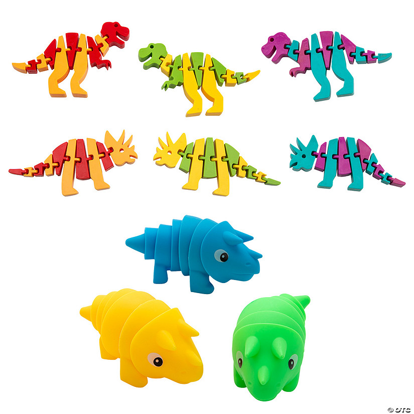Dinosaur Articulated Fidget Toys - 24 Pc.