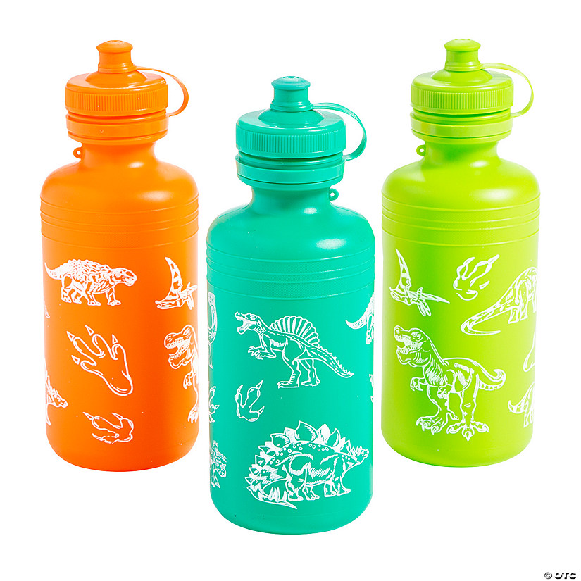 Dinosaur BPA-Free Plastic Water Bottles - 12 Ct. Image