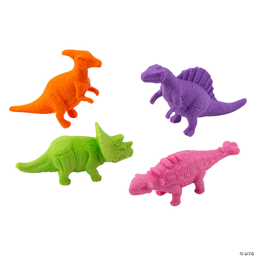 Dinosaur Erasers - 24 Pc. Image