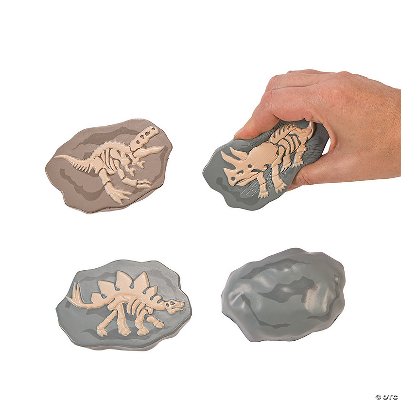 Dinosaur Fossil Stress Toys - 12 Pc. Image
