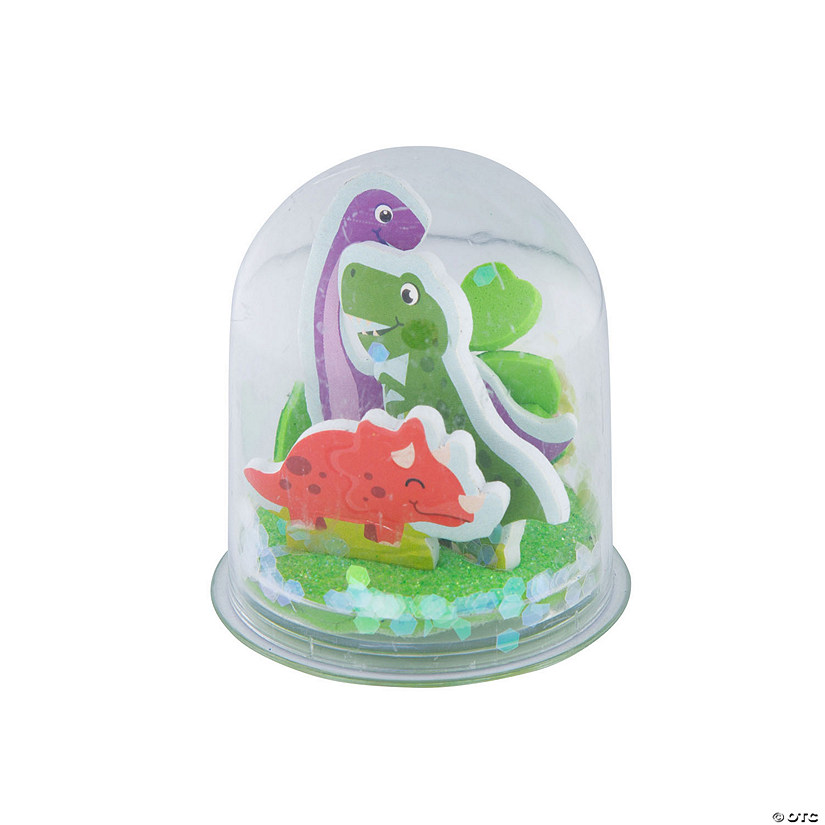 Dinosaur Glitter Globe Craft Kit - Makes 12 Image