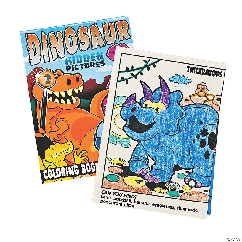 Dinosaur Image Hunt Coloring Books - 12 Pc. Image