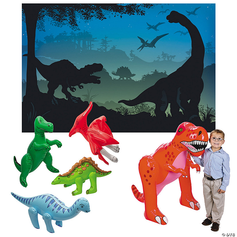 Dinosaur Inflatable Decorating Kit - 10 Pc. Image