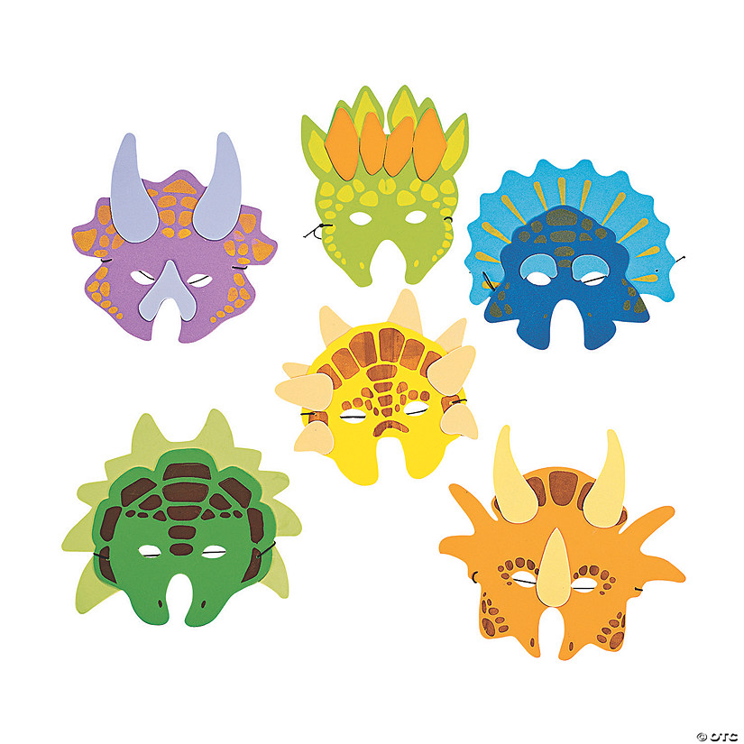 Dinosaur Masks- 12 Pc. Image