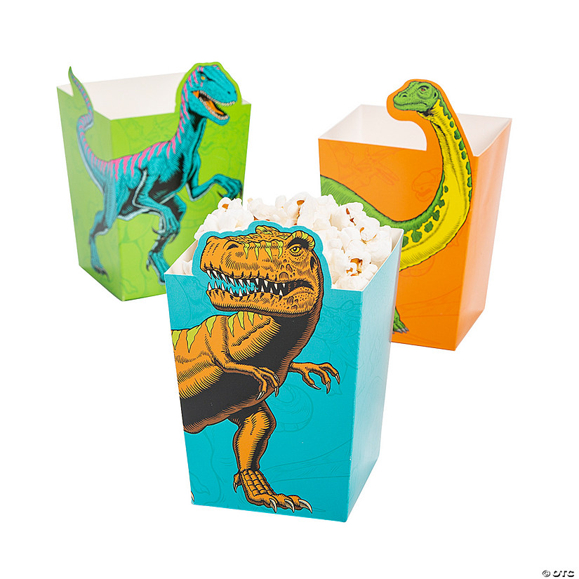 Dinosaur Party Popcorn Boxes - 24 Pc. Image