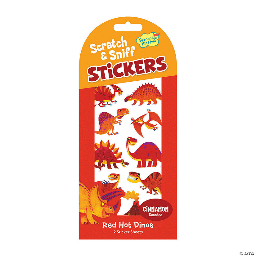 Dinosaur Scratch and Sniff Stickers: Pack of 12 Image