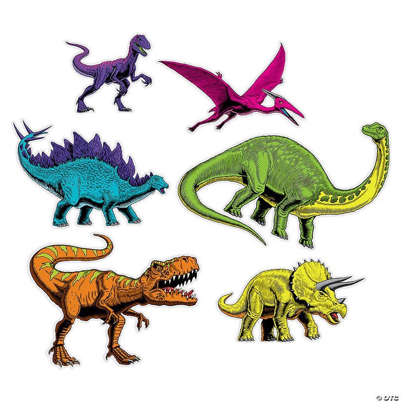 Dinosaur Wall Cutouts - 6 Pc. Image