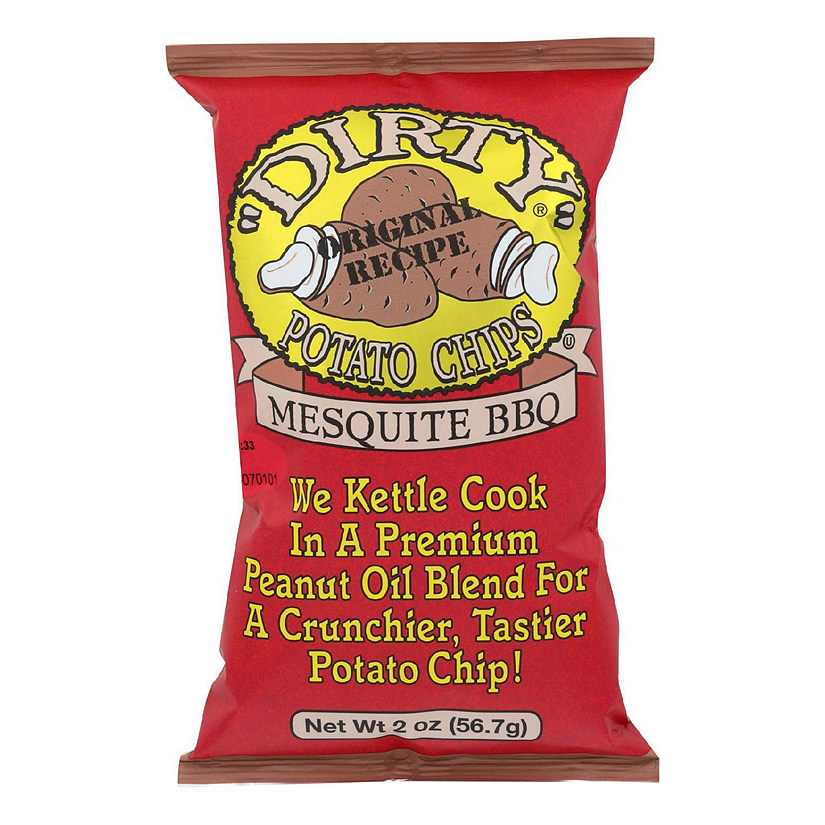 Dirty Chips, Potato Chips, Mesquite BBQ 2 oz, Pack of 25 Image