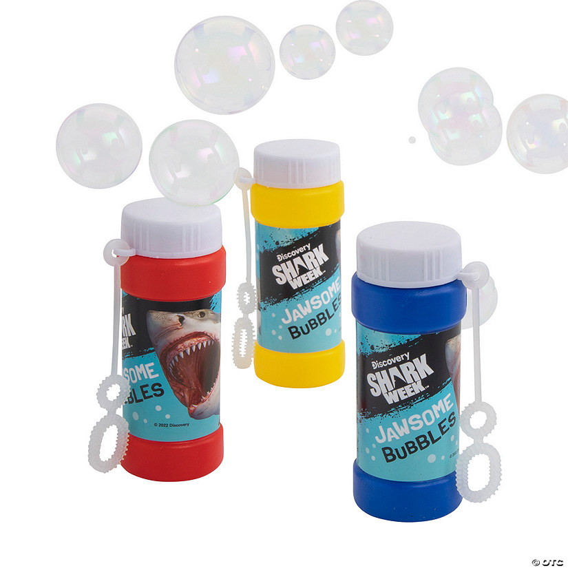 Discovery Shark Week&amp;#8482; Bubble Bottles - 12 Pc. Image