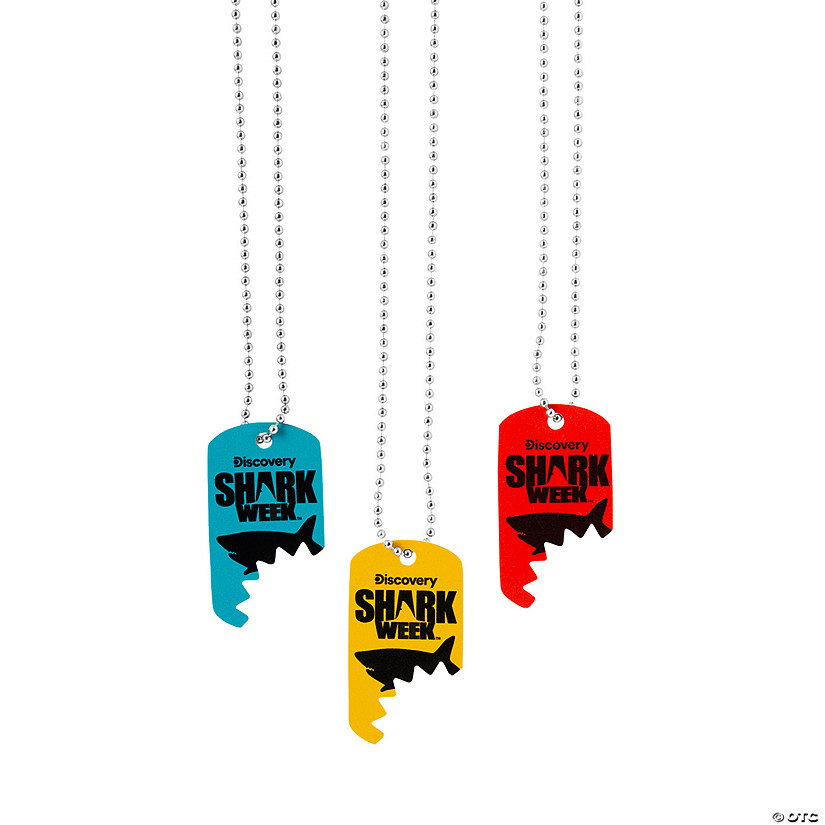 Discovery Shark Week&#8482; Dog Tag Necklaces - 12 Pc. Image