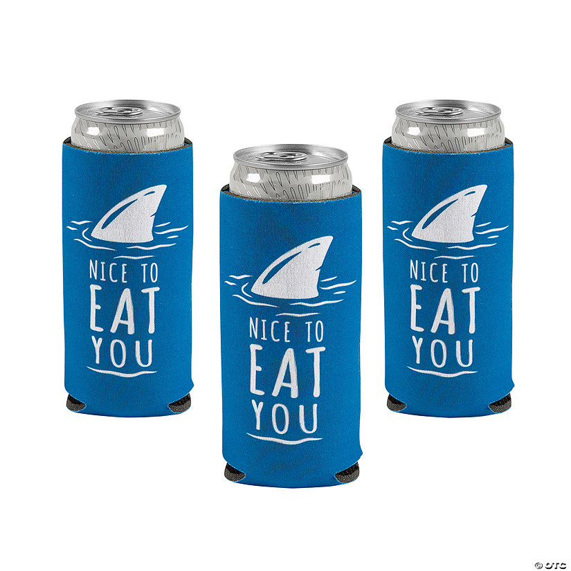 Discovery Shark Week™ Premium Slim Can Coolers 12 Pc. Oriental Trading