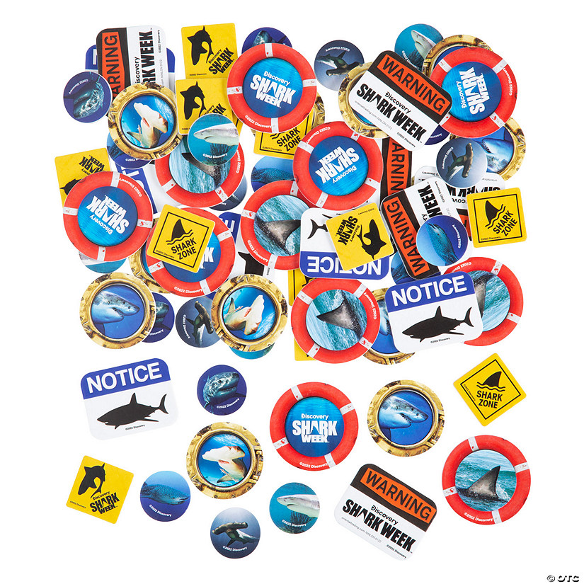 Discovery Shark Week&amp;#8482; Self-Adhesive Shapes &amp;#8211; 72 Pc. Image