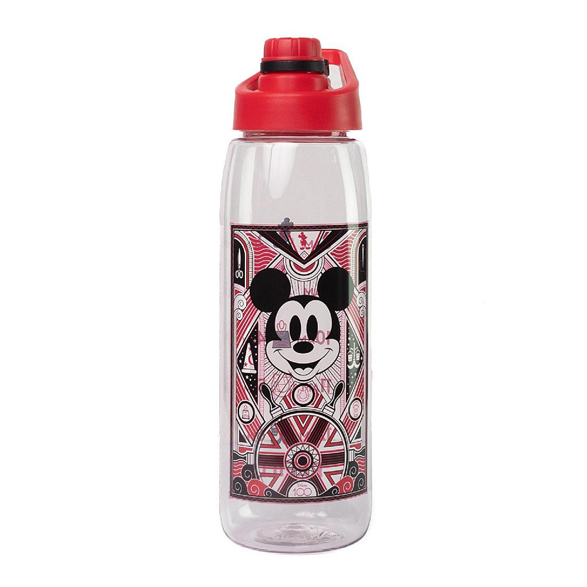 Disney 100 Captain Mickey Mouse Water Bottle With Timetable  Holds 28 Ounces Image