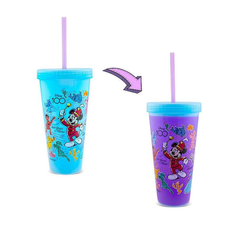 Disney 100 Mickey Mouse Color-Change Tumbler With Lid and Straw  Holds 20 Ounce Image