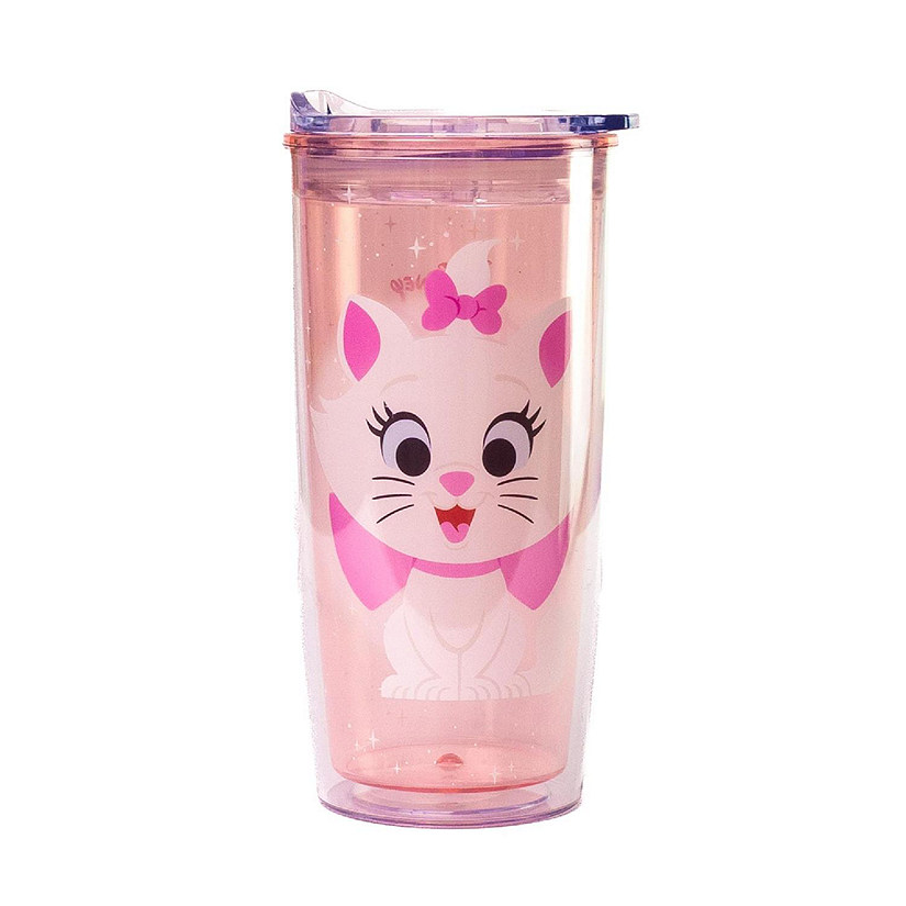 Disney 100 The Aristocats Marie Plastic Travel Tumbler  Holds 20 Ounces Image