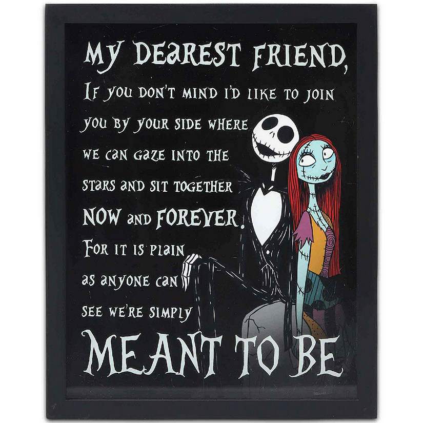 Disney 10x8 The Nightmare Before Christmas My Dearest Friend Framed Printed Glass Wall Decor Image