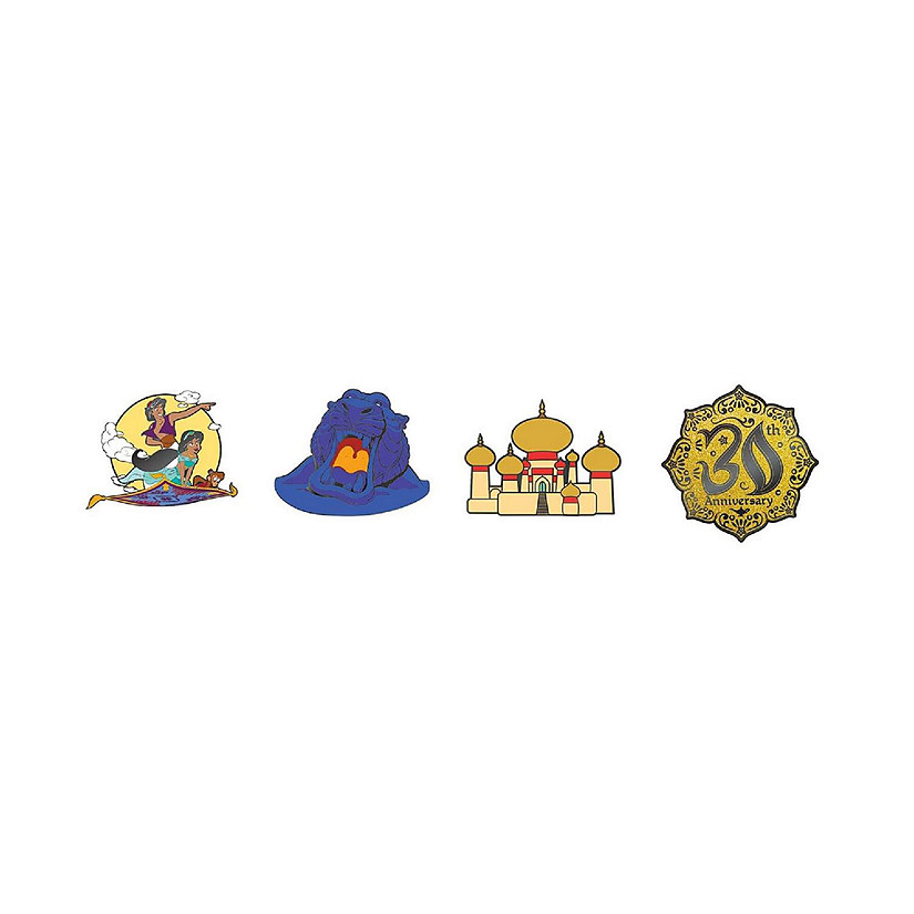Disney Aladdin 30th Anniversary 4 Piece Pin Set Image