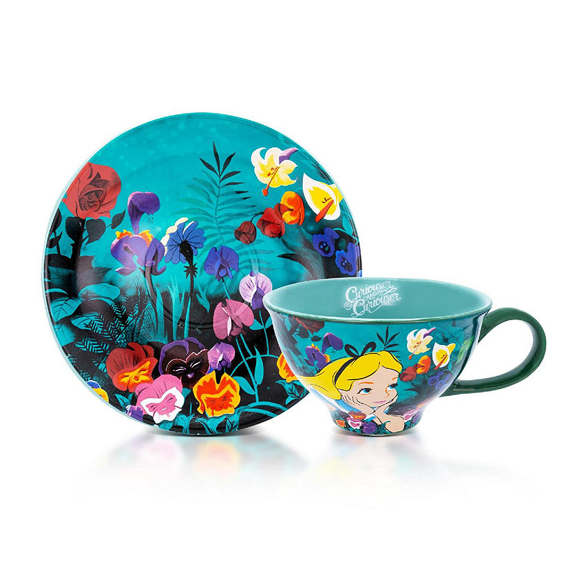 Disney Alice In Wonderland Ceramic Teacup and Saucer Set  SDCC 2022 Exclusive Image