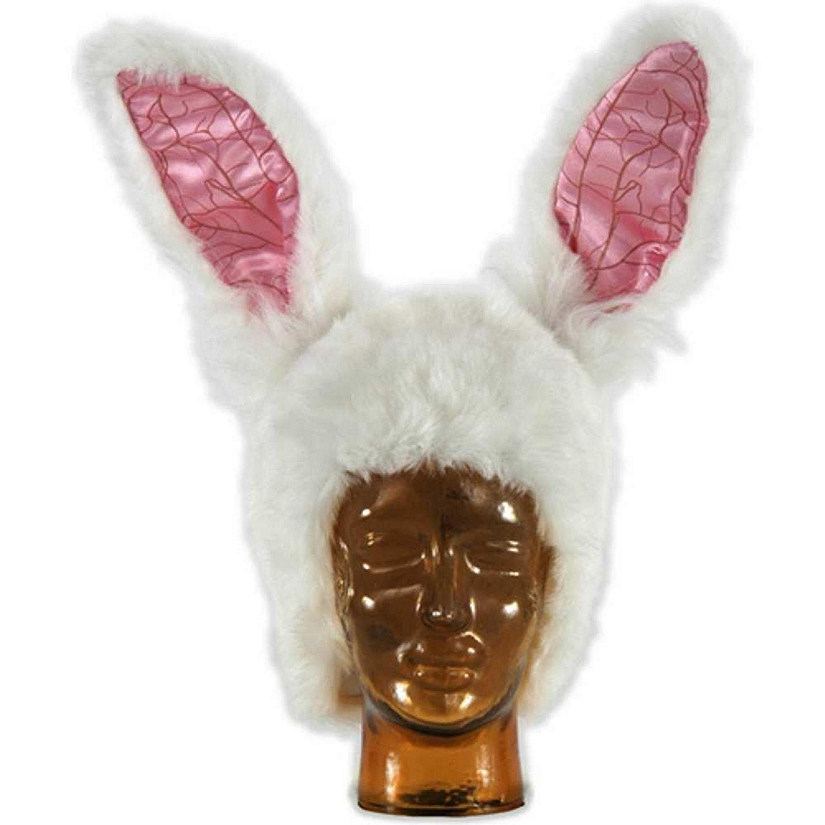 Disney Alice in Wonderland White Rabbit Faux Fur Adult Costume Hat One Size Image