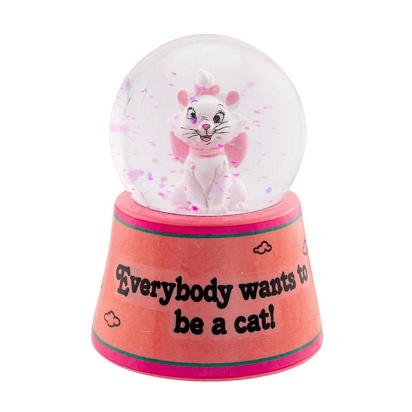 Disney Aristocats Marie "Everybody Wants To Be A Cat" Mini Light-Up Snow Globe Image