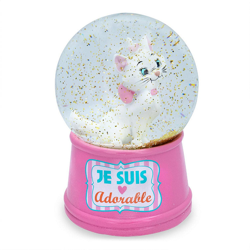 Disney Aristocats Marie "Je Suis Adorable" Light-Up Snow Globe  6 Inches Tall Image
