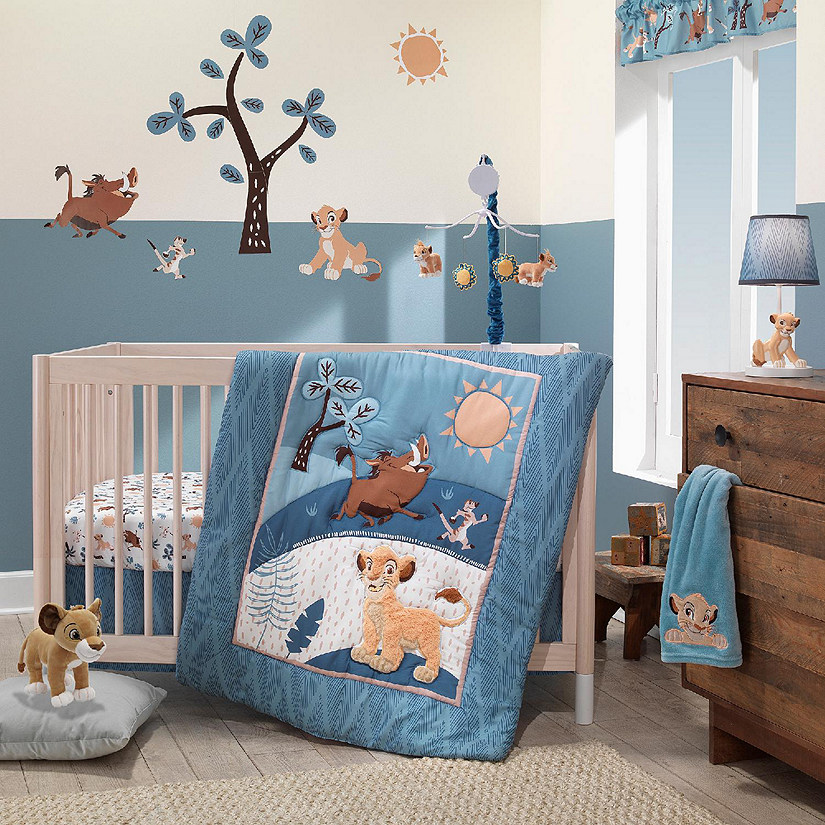 Disney Baby Lion King Adventure Blue 3-Piece Crib Bedding Set by Lambs & Ivy Image