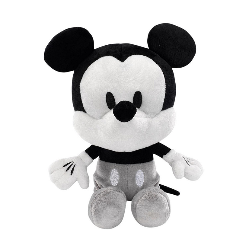 Disney Baby Mickey Mouse Black/White Plush Stuffed Animal Toy by Lambs & Ivy Image