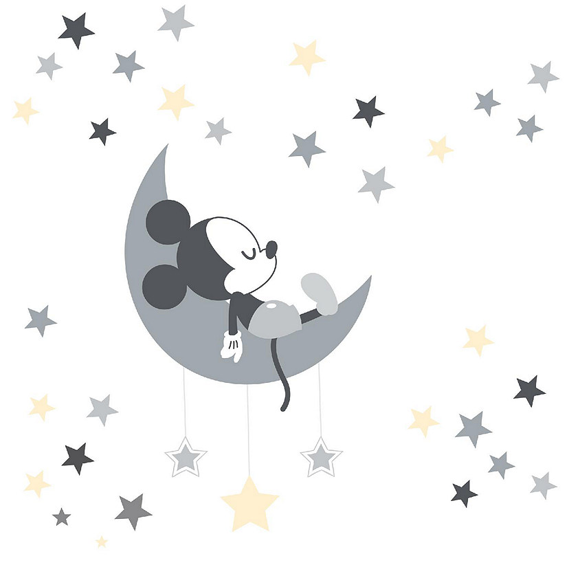 Disney Baby Mickey Mouse Gray/Yellow Celestial Wall Decals by Lambs & Ivy Image