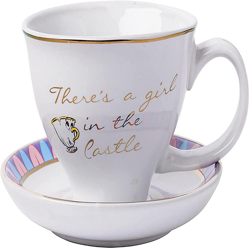 Disney Beauty and the Beast Ceramic Teacup and Saucer Set Image
