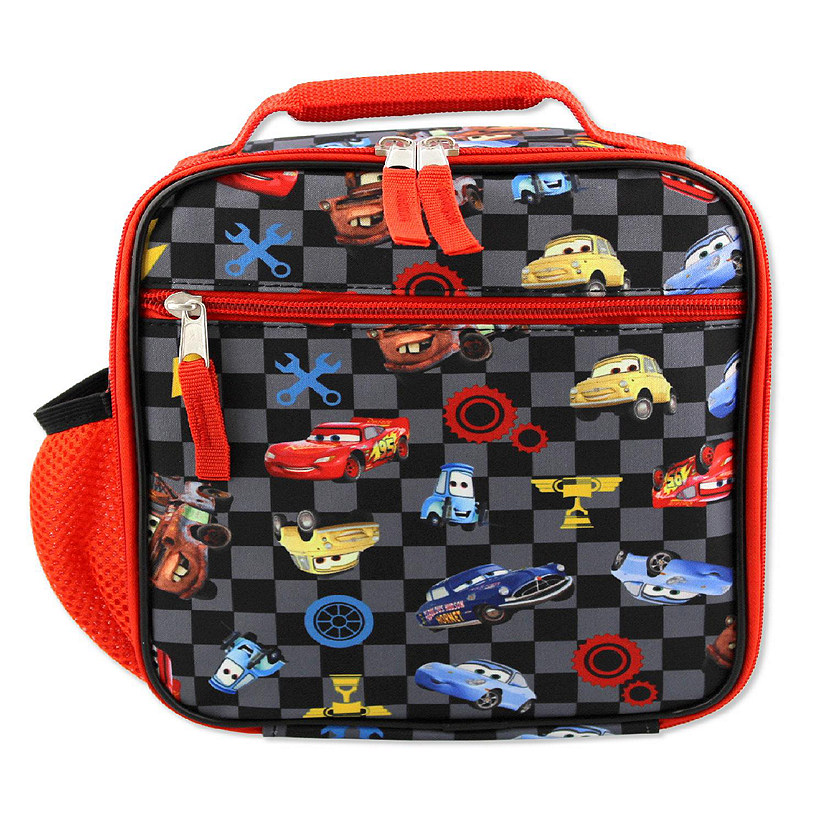 Disney Cars Lightning McQueen Boys Soft Insulated School Lunch Box (One Size, Black/Red) Image