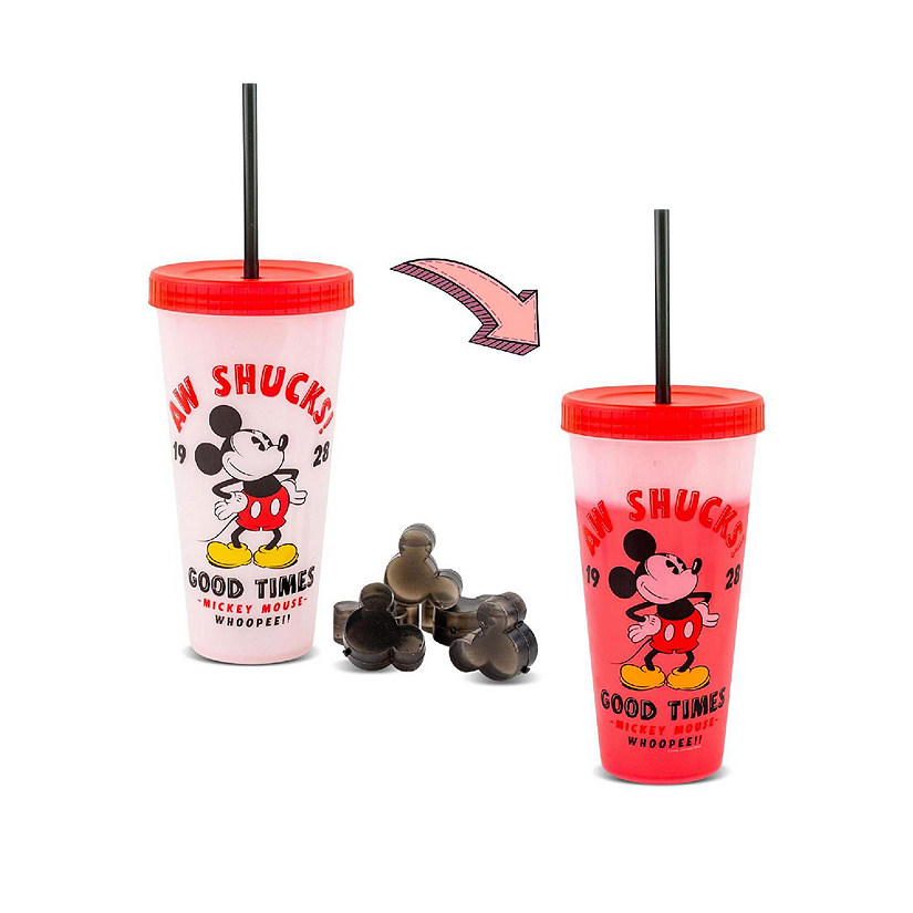 Disney Classic Mickey Mouse "Aw Shucks" Color-Changing Plastic Tumbler Image