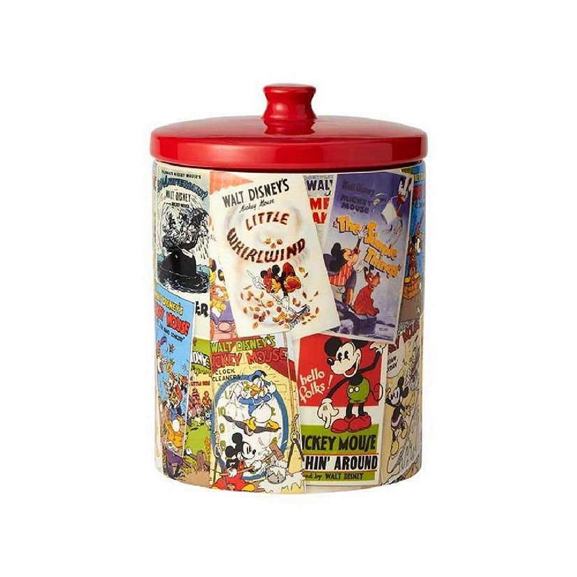 Disney Classic Mickey Mouse Movie Posters Ceramic Kitchen Cookie Jar  6001022 New