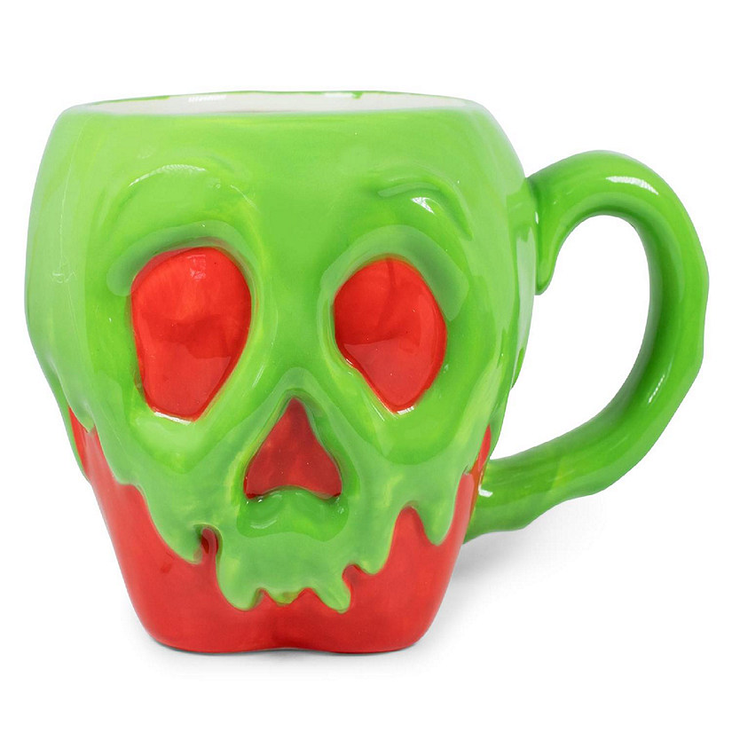 Disney Evil Queen Poison Apple Sculpted Ceramic Mug  Holds 20 Ounces Image