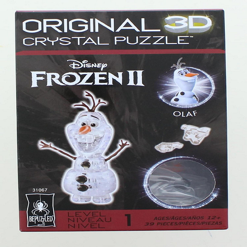 Disney Frozen 2 Olaf 39 Piece 3D Crystal Jigsaw Puzzle Image