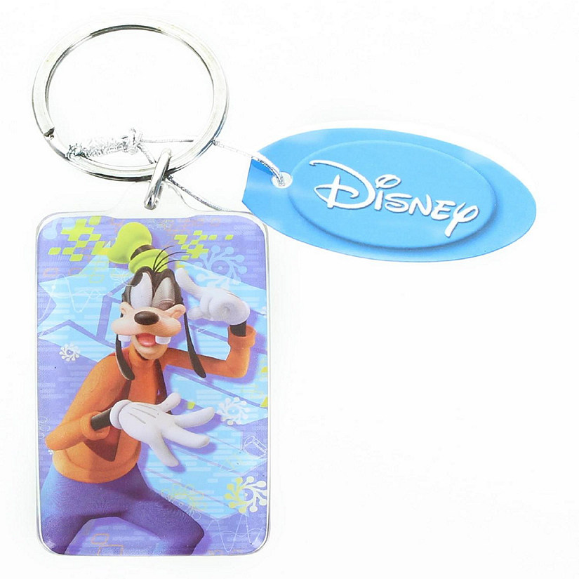 Disney Goofy Rectangular Lucite Key Ring Image