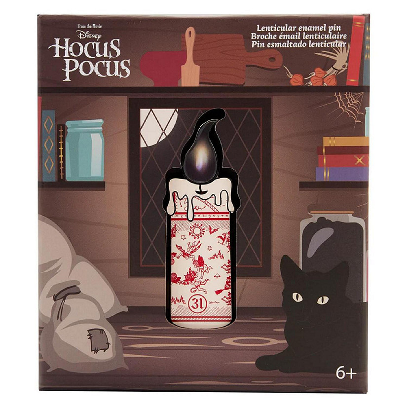 Disney Hocus Pocus Black Flame Candle Lenticular Pin Image