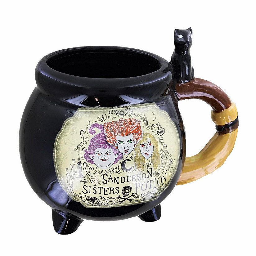 Disney Hocus Pocus Sanderson Sisters Cauldron Sculpted Ceramic Mug  20 Ounces Image