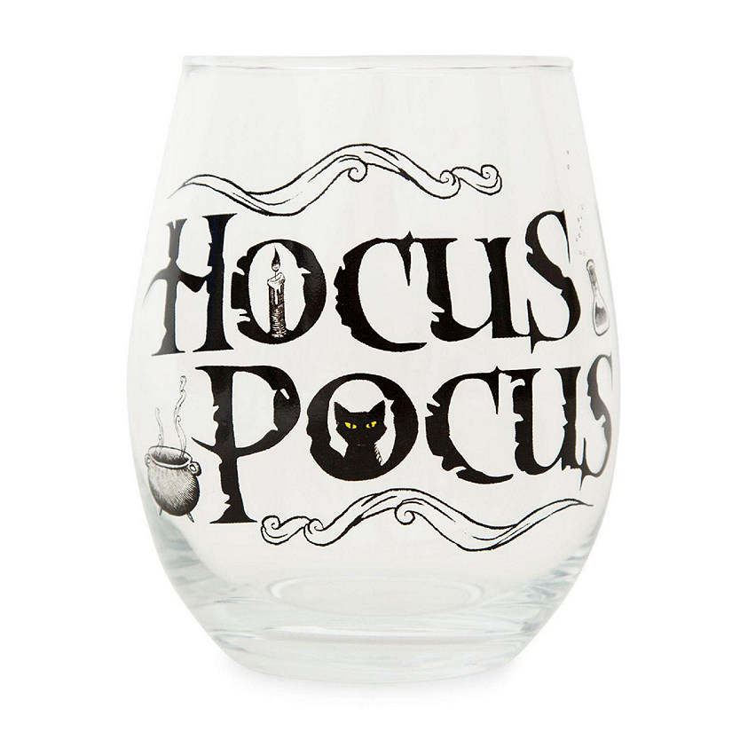 Disney Hocus Pocus Teardrop Stemless Wine Glass  Holds 20 Ounces Image