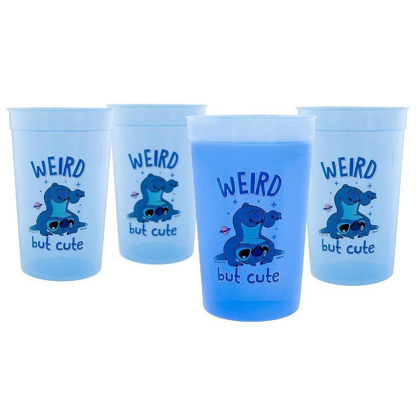 Disney Lilo & Stitch 4-Piece Color-Change Plastic Cup Set  Each Holds 15 Ounces Image