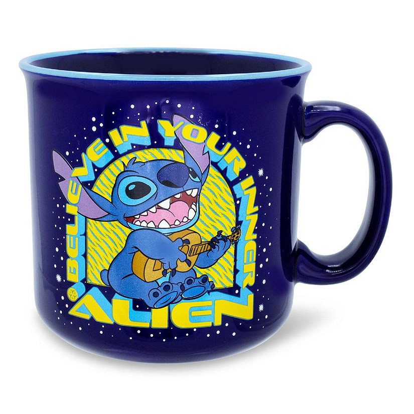 Disney Lilo & Stitch "Believe In Your Inner Alien" Camper Mug  Holds 20 Ounces Image