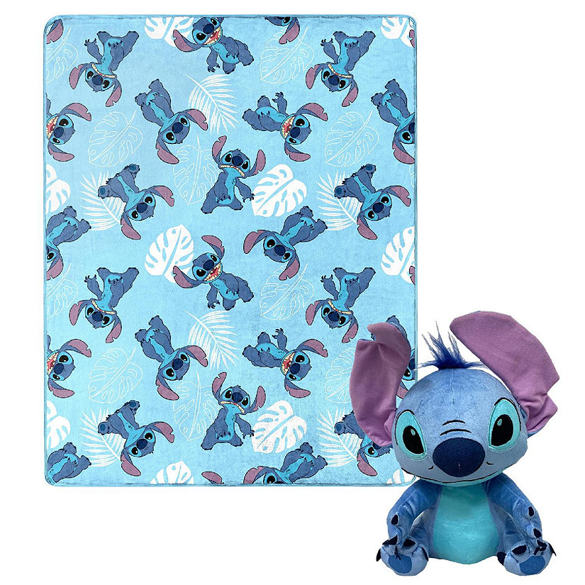 Disney Lilo & Stitch Classic Palms Silk Touch Throw Blanket & Plush Pillow Image